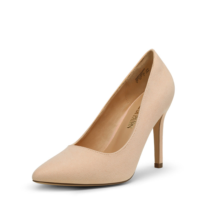Nude suede pointed heels shop